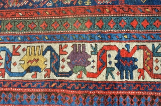 Southwest Persian Luri (?) Carpet, measures 7'9" x 4'.  Multiple borders, wonderful, vibrant colors.                  