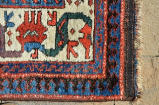 Southwest Persian Luri (?) Carpet, measures 7'9" x 4'.  Multiple borders, wonderful, vibrant colors.                  