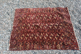 Tekke Turkoman Wedding Dowry Rug, Fine Weave, Nice Condition.  Measures 32" x 39"                   