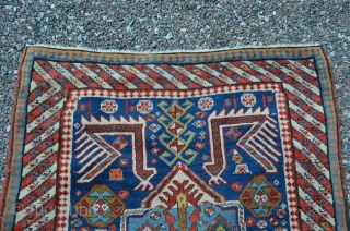 Beautiful early Akstafa, late 19th century.  Vivid colors, even wear.  Measures 9'3" x 3'5"                 