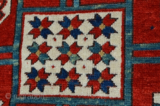 Karachopf Kazak, measures 5' 5" x 7' 7", end and field restoration, re-edged, a beautiful rug.                 