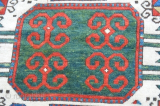 Karachopf Kazak, measures 5' 5" x 7' 7", end and field restoration, re-edged, a beautiful rug.                 