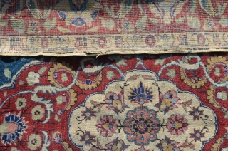 A nice antique Turkish carpet, great wool, wonderful sheen.  Measures 4' x 5'6"                   