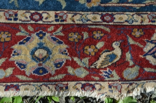 A nice antique Turkish carpet, great wool, wonderful sheen.  Measures 4' x 5'6"                   