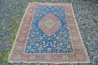 A nice antique Turkish carpet, great wool, wonderful sheen.  Measures 4' x 5'6"                   