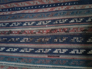 Antique Bidjar jajim from 19th century.
Vegetable dyes
size:140*150 cm
wool/wool
                         