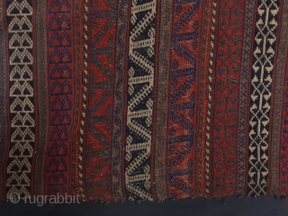 Antique Kurdish jajim from end 19th (Ghajar period in Iran).
165*235cm
vegetable dyes
                      