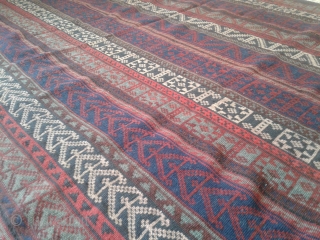 Highly collectible antique jajim from bidjar-Iran belongs to the end of 19th century.
in very good condition from a private collection.
vegetable dyes with eye catching colors.
size:140*180 cm
wool on wool
This kind of jajim is  ...