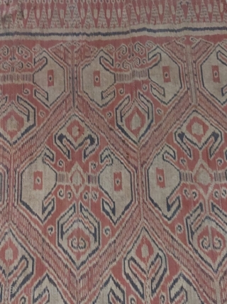 Pua Kumbu Borneo tribal ikat ceremonial textile with rare unique motif, good condition please contact us : piguraart@gmail.com 265 cm x 108 cm possibly from Saribas area.      