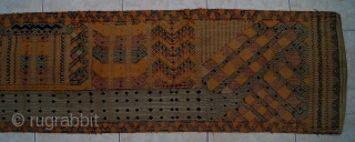 #RB004 A very large Palepai ceremonial (Ship cloth) from Lampung south Sumatra Indonesia, late 19th century supplementary weft weaving, home spun cotton, silk silver wrapped thread and natural dyes, good condition no  ...