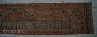 #rb005 a very large Palepai ceremonial (Ship cloth) from Lampung south Sumatra Indonesia, late 19th century supplementary weft weaving, home spun cotton, silk silver wrapped thread and natural dyes, good condition no  ...
