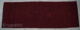 #RB022 Selendang, woman ceremonial shoulder cloth Malay people Palembang region sumatra Indonesia, late 19th century silk weft ikat natural dyes supplementary weft weave, good condition with few small holes, size: 206 cm  ...
