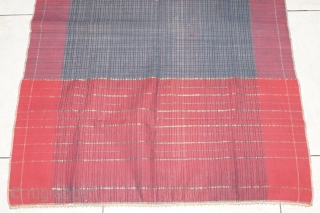 #RB 042 Minangkabau head cloth / shoulder cloth, Minangkabau people west Sumatra Indonesia, late 19th century, cotton silk gold threat supplementary weft weave natural dyes, good condition with small hole please see  ...