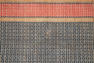 #rb052 a large Tampan ceremonial cloth from Putihdo Lampung region south Sumatra Indonesia, Paminggir people handspun cotton natural dyes supplementary weft weave, good condition size: 67 cm x 72 cm   