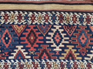 A beautiful and large Antique Caucasian or Shahsavan / Shahsevan flat weave bag face dating to the 19th century. It’s all wool finely woven in slip tapestry weave. The colours are fantastic  ...