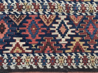 A beautiful and large Antique Caucasian or Shahsavan / Shahsevan flat weave bag face dating to the 19th century. It’s all wool finely woven in slip tapestry weave. The colours are fantastic  ...