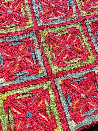 An outstanding Antique Turkoman / Turkmen Ersari tribe silk embroidered bag pouch dating to 19th century. Out of most central Asian silk bags, the Ersari types are some of the finest and ...