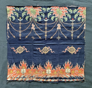 An exceptional and rare antique Chinese silk brocade textile,  from late 17th century / Early 18th century Emperor Kangxi Period of Qing Dynasty. It was part of a Buddhist dance robe  ...