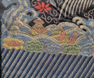 A fine and very good example of antique silk woven Imperial Chinese rank badge from Early Qing / Ching / Tsing dynasty or even as old as late Ming dynasty. Dating between  ...