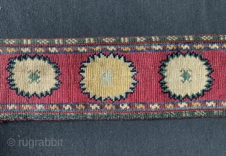 An elegant and fine antique Uzbek shahrisabz silk cross-stitched (iroqi stitched) belt with silver buckle and turquoise inlay. It dates to the 3rd quarter of the 19th century and it is an  ...