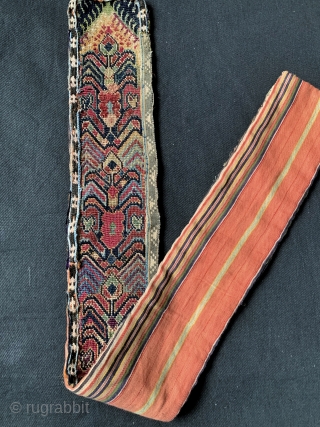 An excellent antique silk embroidered Uzbek belt from Shahrisabz ( Shakhrisabz ) region of Uzbekistan and dates to second half of 19th century. These types of belts were one of the most  ...