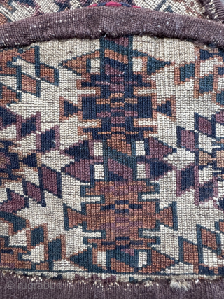 A very rare ivory ground ground pair of antique Turkoman / Turkmen Diziyks (Camel Knee covers), made by the Yomud tribe during the 19th century. Camel Knee covers pairs are rare in  ...