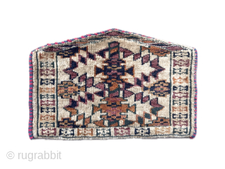 A very rare ivory ground ground pair of antique Turkoman / Turkmen Diziyks (Camel Knee covers), made by the Yomud tribe during the 19th century. Camel Knee covers pairs are rare in  ...