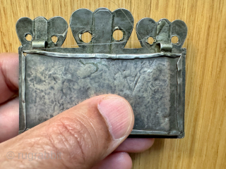An brilliant antique gold appliqué and silver Turkoman / Turkmen Yomut / Yomud tribe talismanic pendant bridal jewellery ornament known as Acar Bag. Dating to the late 19th century / early 1900’s,  ...