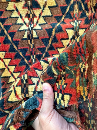 A fine pair of antique Turkoman / Turkmen Ok-bash (Covers for tent pole ends during migration), made by the Yomud tribe during the 19th century. Nice examples of Ok bash is rare  ...