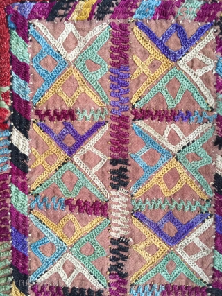 a great example of Antique Turkoman / Turkmen Ersari tribe silk embroidered bag dating to late 19th century. Out of most central Asian silk bags, the Ersari types are some of the  ...