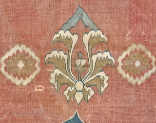 A very rare example of an Antique Indian Jainamaz Dhurry / Dhurrie Rug dating to 1910. This particular example was made in Deccan and i have seen only four or five examples  ...