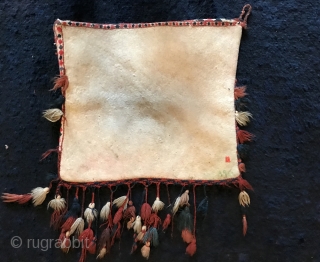 A brilliant antique Turkoman / Turkmen felt / namad with applique Bokcha bag attributed to the Yomud / Yomut tribes. This magnificent textile dates to the 19th century. As rare as these  ...