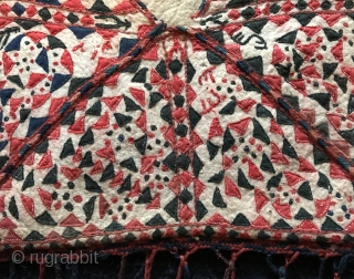 A brilliant antique Turkoman / Turkmen felt / namad with applique Bokcha bag attributed to the Yomud / Yomut tribes. This magnificent textile dates to the 19th century. As rare as these  ...