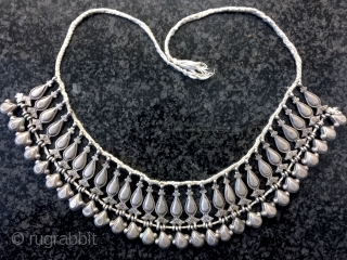 a very rare type of antique silver beaded Central Asian necklace made either by Uzbeks or the people of Nuristan region of Afghanistan , dating to the 19th century. This rare necklace  ...