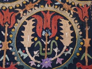 An Armenian, Cilician Marash Antependium needlework - second half 19th C.. This lovely and rare panel is in good state of preservation, with fresh colours, just a little wear due to natural  ...