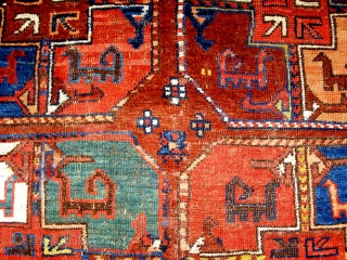 Hello again, and welcome back to my page. Offered here is an early and incredibly beautiful Karakalpak carpet, from the now autonomous region of Karakalpakstan in Central Asia. From its bold, archaic  ...