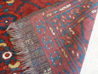 A good Ersari Beshir small rug, c.1900. 120 x 109cm.                       