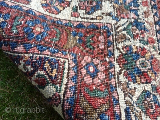 Zil-i-Sultan rug in practically mint condition, with lustrous thick pile. Mid-20th Century, 200 x 150cm/ 6'7 x 4'11.               