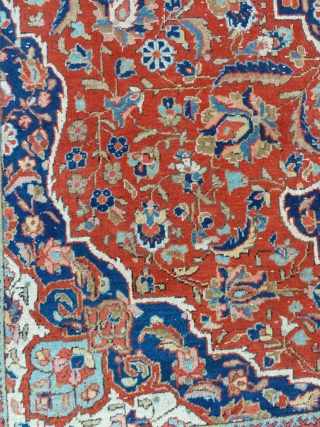 A very attractive Kashan rug with excellent colors in a well-balanced design, early 20th Century. 198 x 127 cm/6'5" x  4'2"           