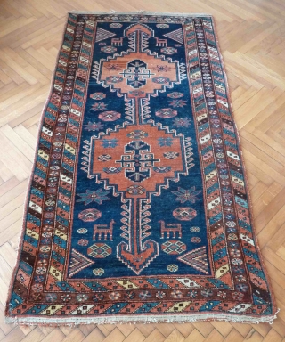 A North West Persian rug, 240 x 110 cm. Good colours and strong design, about 1900.                 