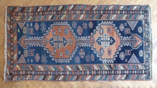 A North West Persian rug, 240 x 110 cm. Good colours and strong design, about 1900.                 