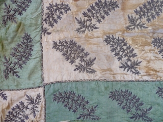 A rare Ottoman silk bohca, 18th century. 70cm square, condition as shown.                     