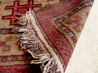 A rare mid-20th century 'Kuchi' (nomadic) rug from Western Afghanistan, with camel wool pile. Some minor old moth damages, otherwise in excellent original condition.         