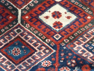 A striking Kurdish rug in good condition and with all natural colours, 220 x 130cm.                  