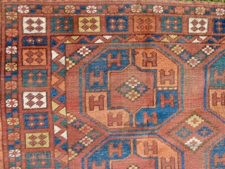 An early Ersari long carpet. 302 x 185cm. This carpet is part of a small group of extant pieces that appears to have been woven in the Amu Darya oases before the  ...