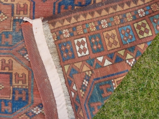 An early Ersari long carpet. 302 x 185cm. This carpet is part of a small group of extant pieces that appears to have been woven in the Amu Darya oases before the  ...