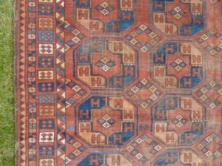 An early Ersari long carpet. 302 x 185cm. This carpet is part of a small group of extant pieces that appears to have been woven in the Amu Darya oases before the  ...