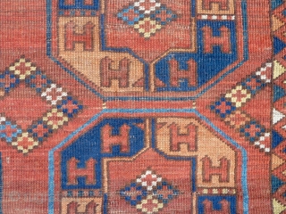 An early Ersari long carpet. 302 x 185cm. This carpet is part of a small group of extant pieces that appears to have been woven in the Amu Darya oases before the  ...
