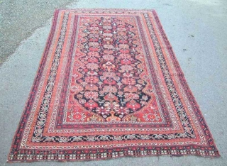 Unusual Qashgai Main Carpet, 19th century, SW Persia. All good colors. 9'0" x 5'4". Please contact us for further information.             
