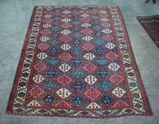 Chodor Main Carpet, Mid 19th century. approx: 6' x 8'. Beautiful aubergine ground. Contact for condition details.                